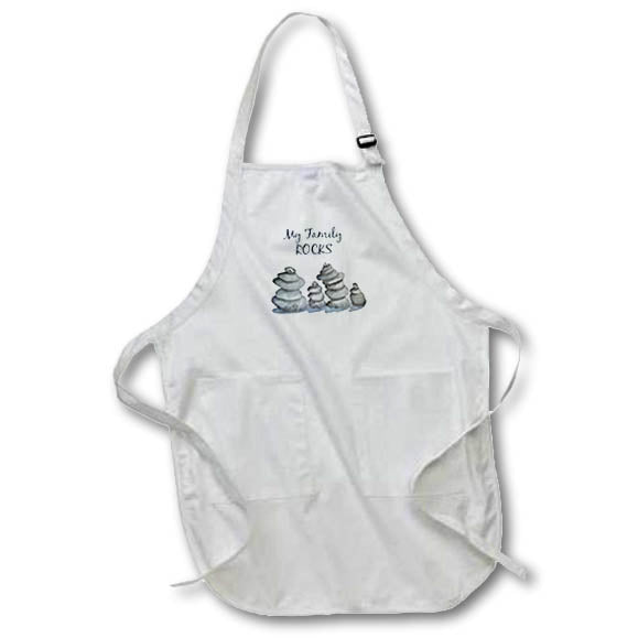 Apron - A Family Of Rocks With Text Above Art - Rocks