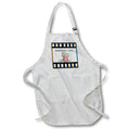 Apron - A Popcorn Box Surrounded By Film Strips And Text Art - Movies
