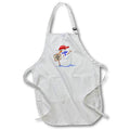 Apron - Melting Snowman With Sign Art - Snowman