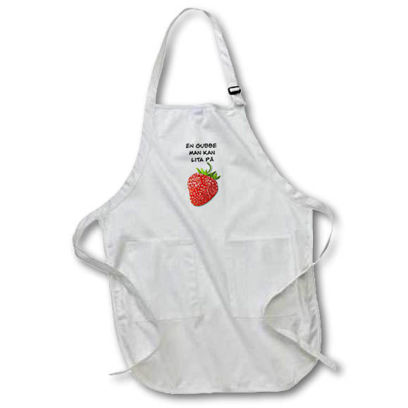 Apron - A Strawberry With Swedish Text With Double Meaning Art - Berries
