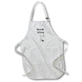 Apron - Stick Figure With Broken Leg And Scull With Text Art - Performing Arts