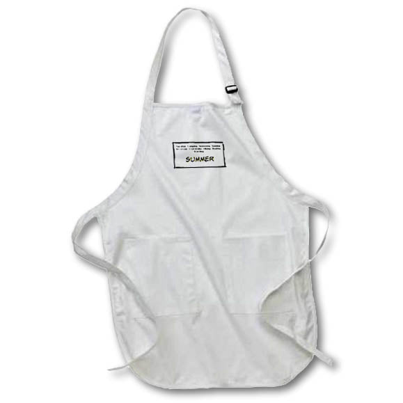 Apron - Text Framed With Descriptions Of Summer Art - Summer