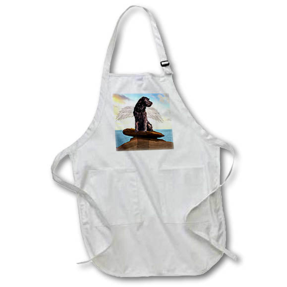 Apron - A Sweet Brown Dog with Angel Wings and Ocean View Dogs