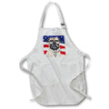 Apron - Patriotic Pug Dog with Veteran Dog Tags and USA Flag Patriotic