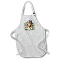 Apron - A Pair of Horses in Love Surrounded by Botanical Blooms Horses
