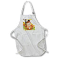 Apron - Cute Baby Boy in a Pumpkin Thanksgiving Squirrel and Raven Friends Autumn Collection