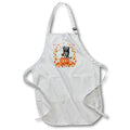 Apron - Dancing Black Cat on a Pumpkin Autumn Harvest Falling Leaves Autumn Collection