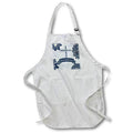 Apron - Boys Christening in Bold Blue Flowers and Christian Cross Baby Designs