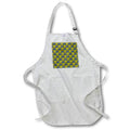 Apron - Blue Yellow Artistic Phoenix Illustration Repeat Pattern On Khaki Vector Art - Mythological Bird Pattern