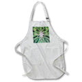 Apron - Abstract Art Tooth Of A Comb In Green And Black Acrylic Art - Abstract Pattern