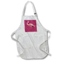 Apron - Pink Flamingo Isolated Vector Art On Fuschia Pink Vector Art - Flamingos