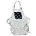 Apron - Blue Yellow Artistic Phoenix Illustration Repeat Pattern On Black Vector Art - Mythological Bird Pattern