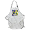 Apron - Rectangles And Squares Contemporary Black Outline Art 2 Digital Art - Abstract Pattern
