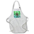 Apron - Abstract Art Tooth Of A Comb In Green And White Acrylic Art - Abstract Pattern