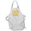 Apron - Minimalistic Three Flamingos White Silhouette On Orange Vector Art - Flamingos