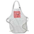 Apron - Pink Flamingo Isolated Vector Art On Pink Vector Art - Flamingos