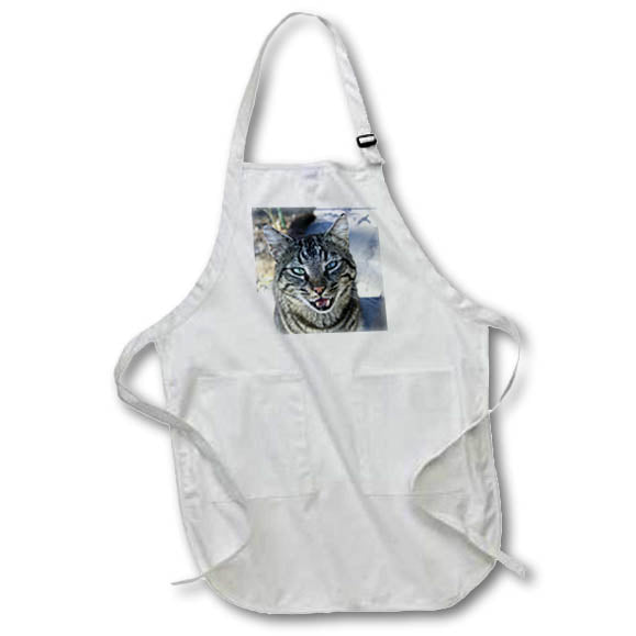 Apron - Chatty Cat Chirruping Pet Photography Photography - Tabby Cat