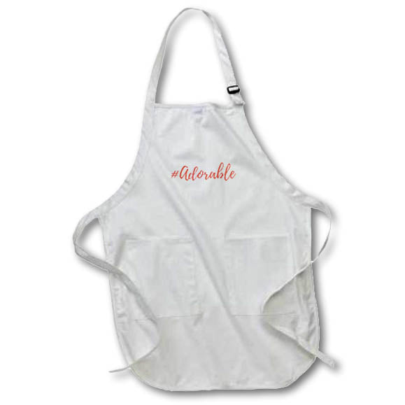 Apron - Image of the words adorable 3dRose- Positive Quotes
