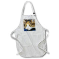Apron - Yellow-Eyed Calico Cat Realistic Pet Portrait Acrylic Art - Calico Pattern Cat