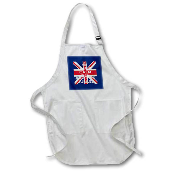 Apron - Keep Calm Its Just Another Jubilee Pale Greyish Text On The Union Jack Vector Art - Keep Calm United Kingdom