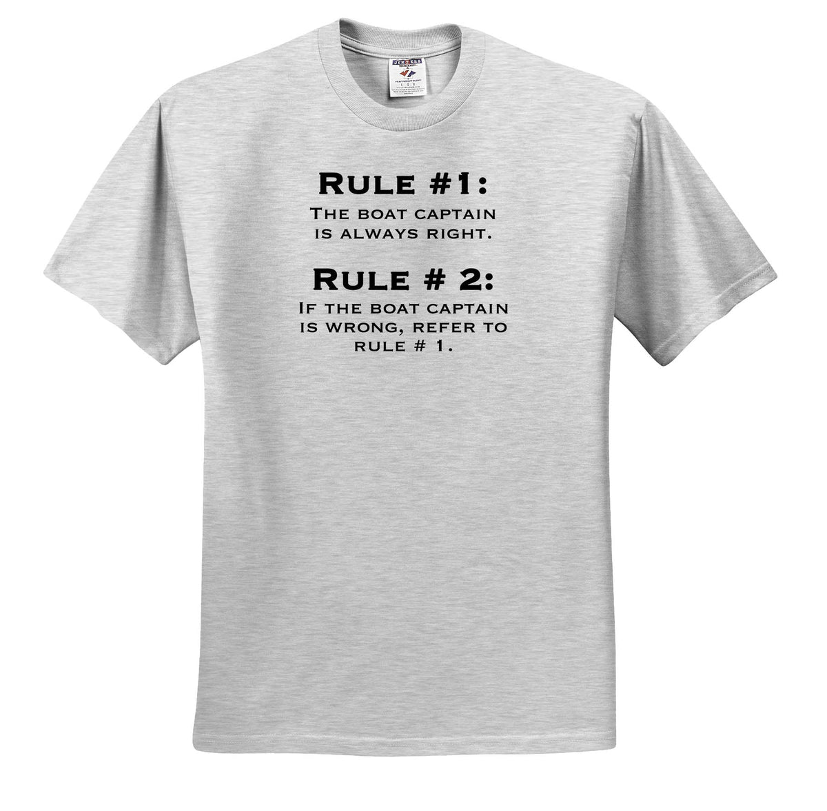 3dRose EvaDane - Funny Quotes - Boat Captain Rules - Adult T-Shirt XL (ts_159650)