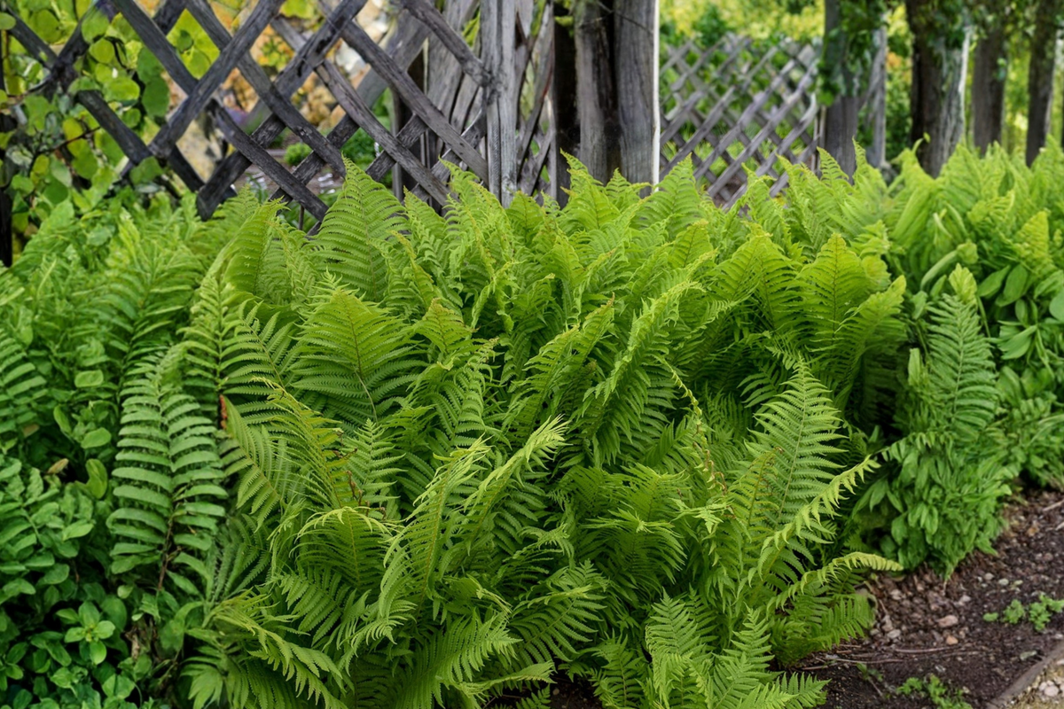 Ostrich Fern Plant - Bare Root - Vibrant Green Perennial - Matteuccia struthiopteris - Single Pack for Shade Gardens