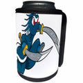 3dRose Dooni Designs Monsters and Alien Designs - Ninja Warrior Monster Character - Can Cooler Bottle Wrap (cc_102272)