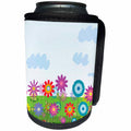 3dRose Dooni Designs Floral and Nature Designs - Funky Modern Tree Branch With Hanging Colorful Flowers - Can Cooler Bottle Wrap (cc_106869)