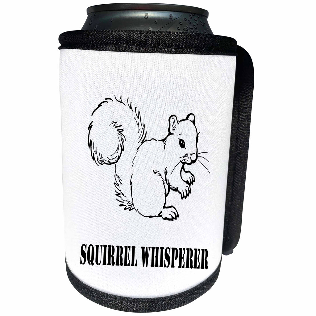 3dRose EvaDane - Funny Cartoons - Squirrel Whisperer. - Can Cooler Bottle Wrap (cc_107306)
