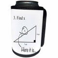 3dRose EvaDane - Funny Cartoons - Find x here it is - Can Cooler Bottle Wrap (cc_107310)