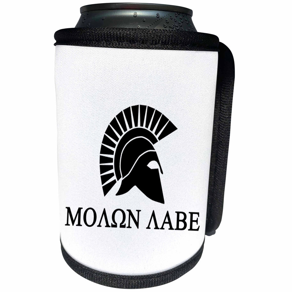 3dRose EvaDane - Political Quotes - Molon Labe - Can Cooler Bottle Wrap (cc_107313)