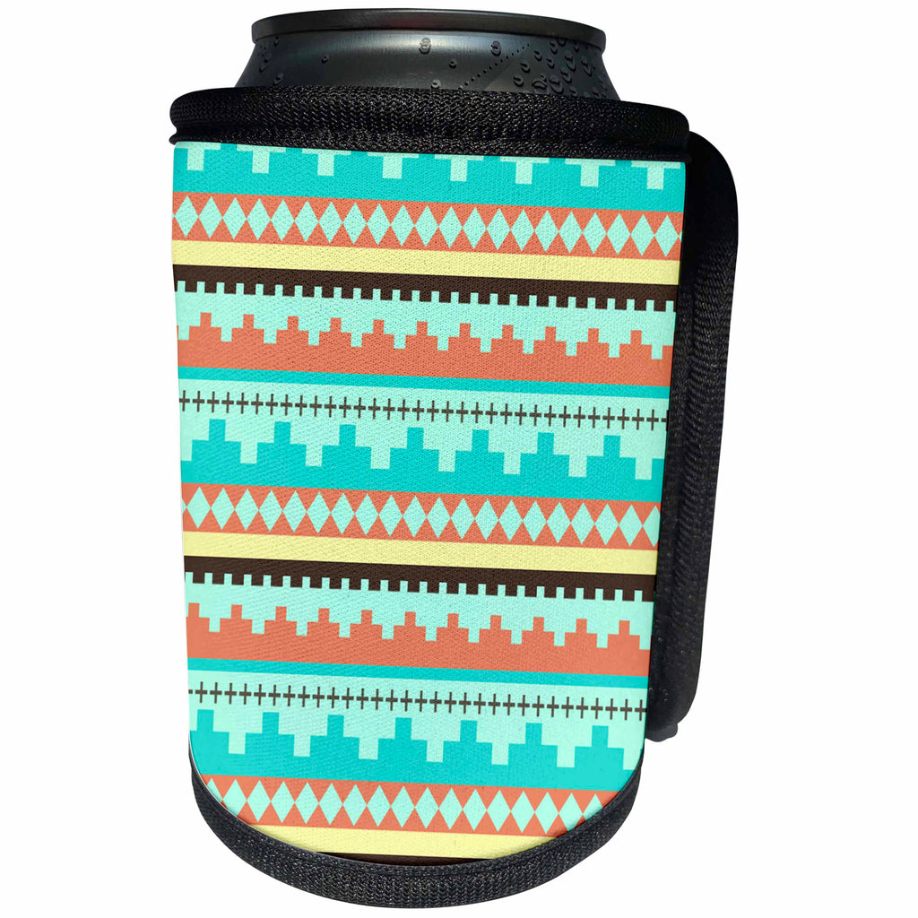3dRose EvaDane - Patterns - Tribal Print - Can Cooler Bottle Wrap (cc_107317)