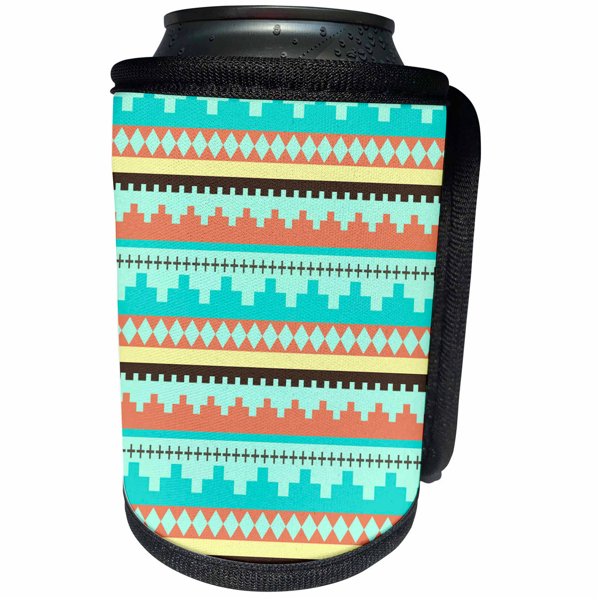3dRose EvaDane - Patterns - Tribal Print - Can Cooler Bottle Wrap (cc_107317)