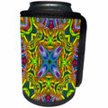 3dRose EvaDane - Patterns - Kaleidoscope, Rainbow, Prism - Can Cooler Bottle Wrap (cc_107319)