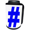 3dRose EvaDane - Funny Quotes - Blue Hashtag, Can Cooler Bottle Wrap (cc_107342)