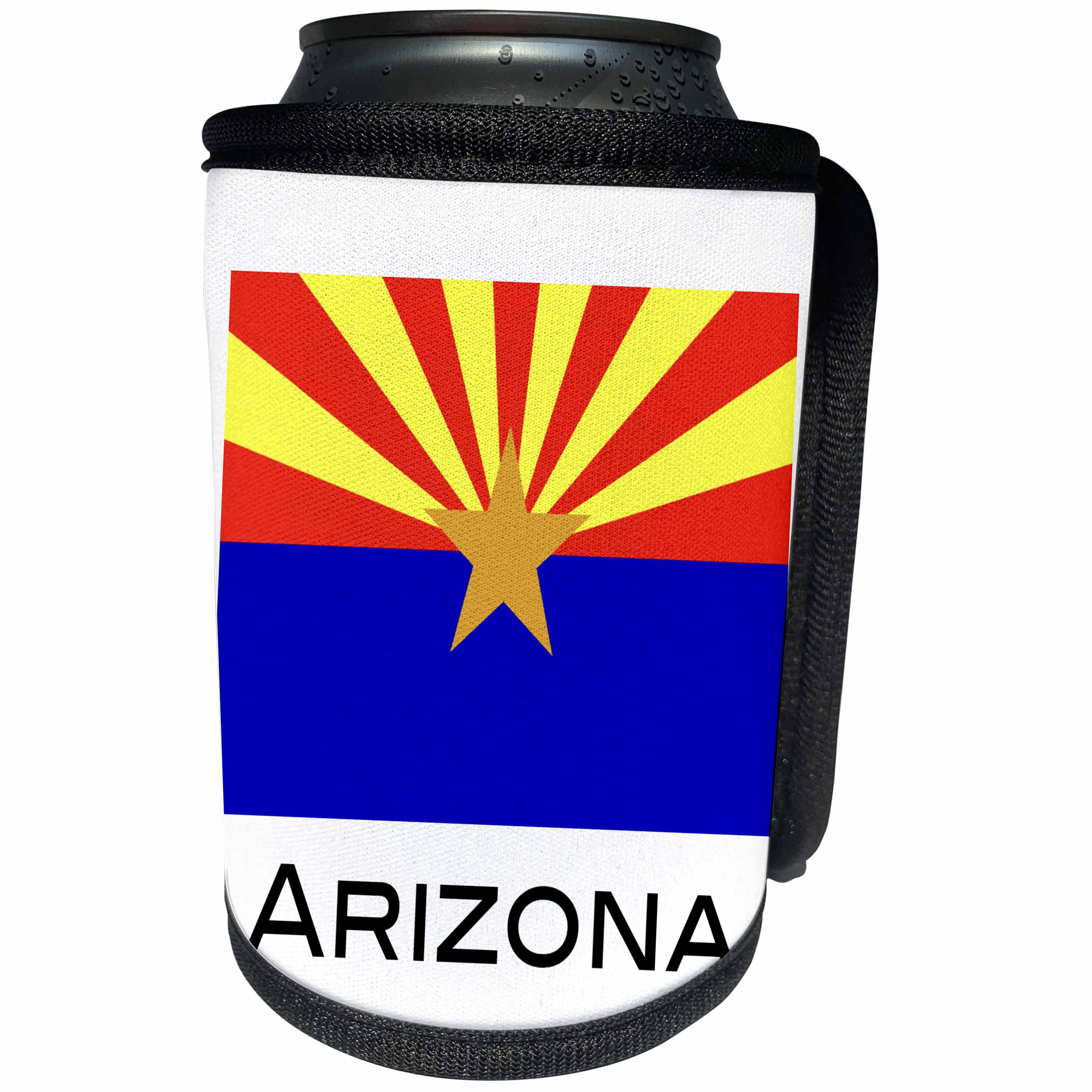 3dRose EvaDane - State Flags - Arizona State Flag - Can Cooler Bottle Wrap (cc_107353)