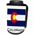 3dRose EvaDane - State Flags - Colorado State Flag - Can Cooler Bottle Wrap (cc_107356)