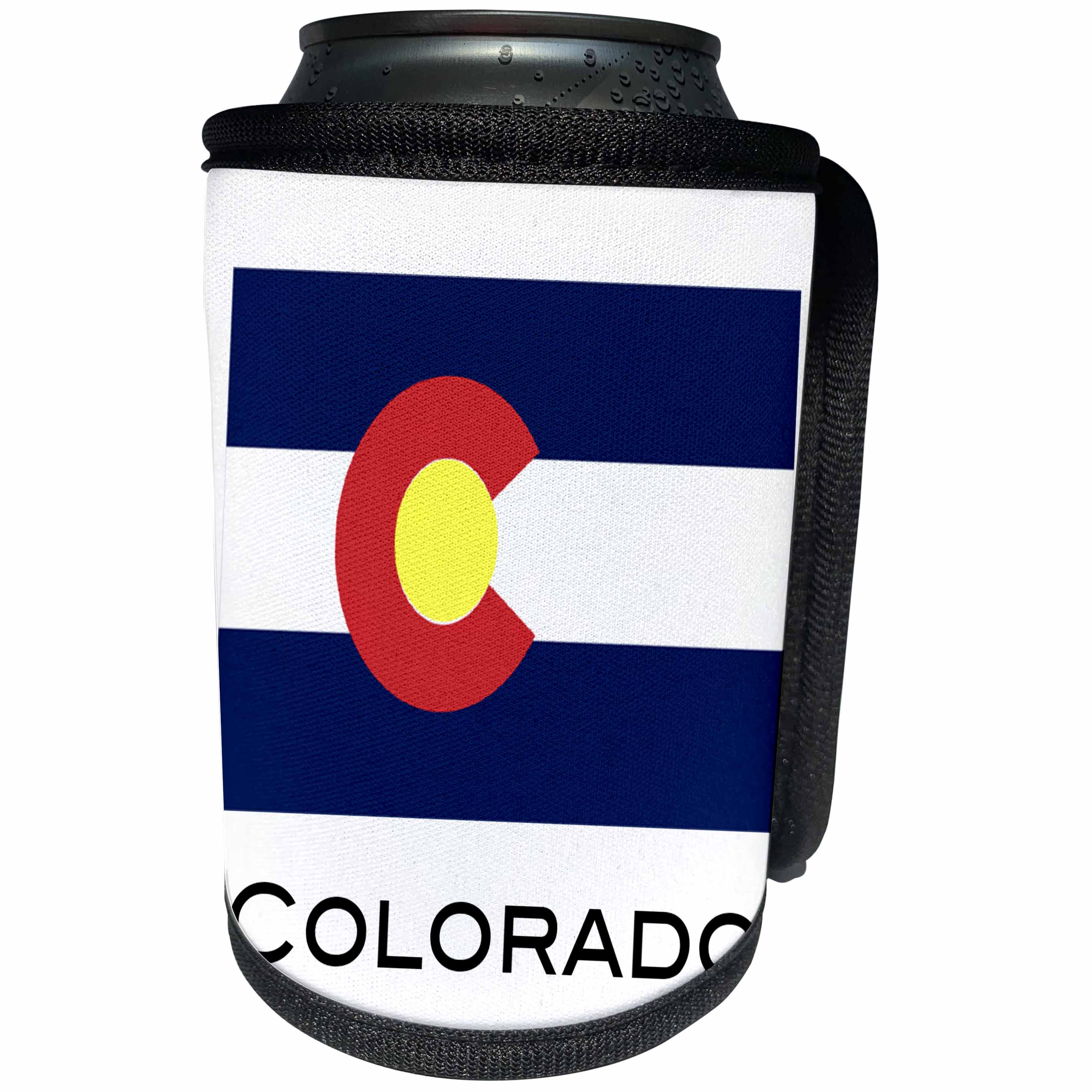 3dRose EvaDane - State Flags - Colorado State Flag - Can Cooler Bottle Wrap (cc_107356)