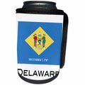 3dRose EvaDane - State Flags - Delaware State Flag - Can Cooler Bottle Wrap (cc_107358)