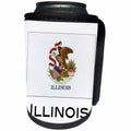 3dRose EvaDane - State Flags - Illinois State Flag - Can Cooler Bottle Wrap (cc_107363)