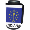 3dRose EvaDane - State Flags - Indiana State Flag - Can Cooler Bottle Wrap (cc_107364)