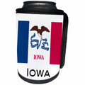 3dRose EvaDane - State Flags - Iowa State Flag - Can Cooler Bottle Wrap (cc_107365)