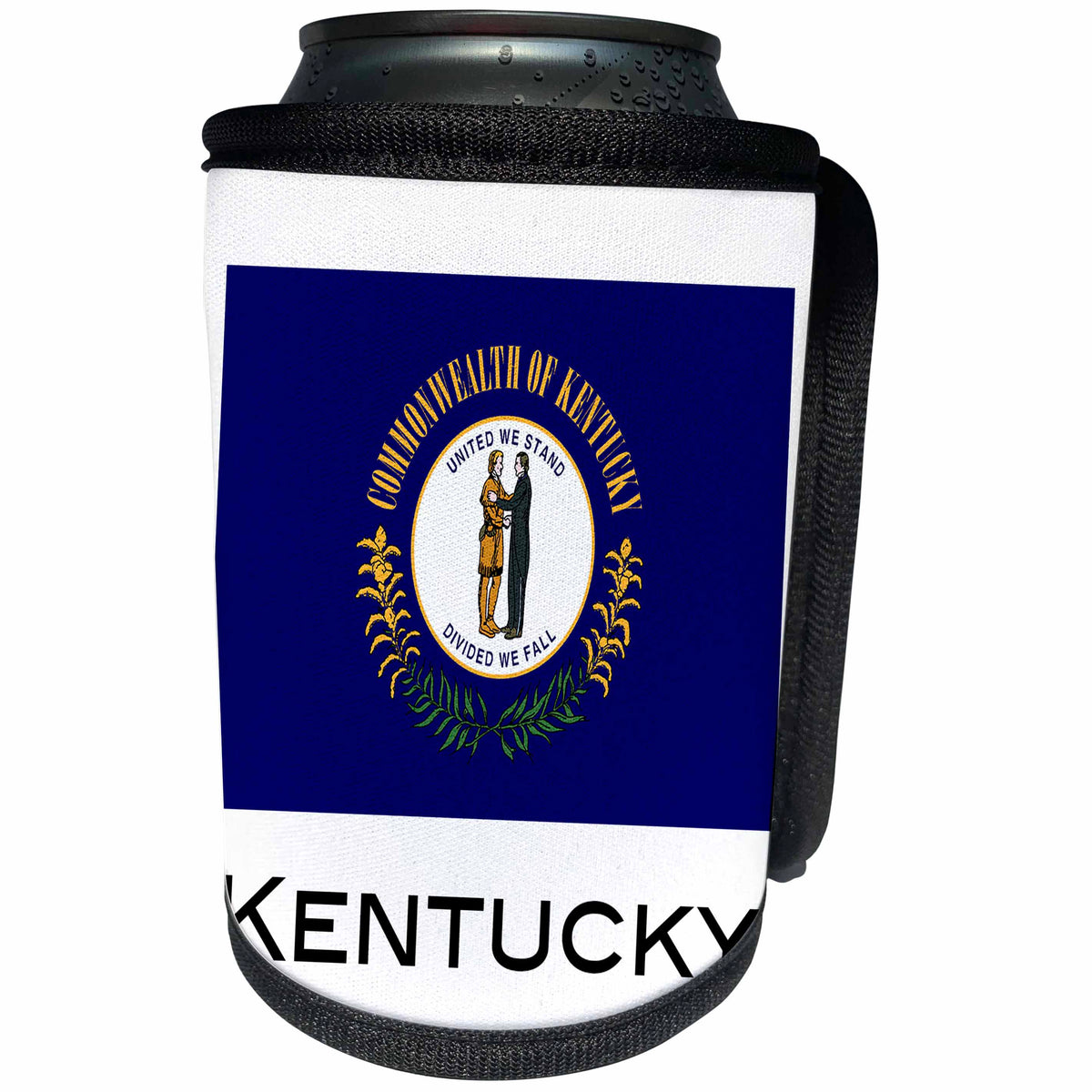 3dRose EvaDane - State Flags - Kentucky State Flag - Can Cooler Bottle Wrap (cc_107367)