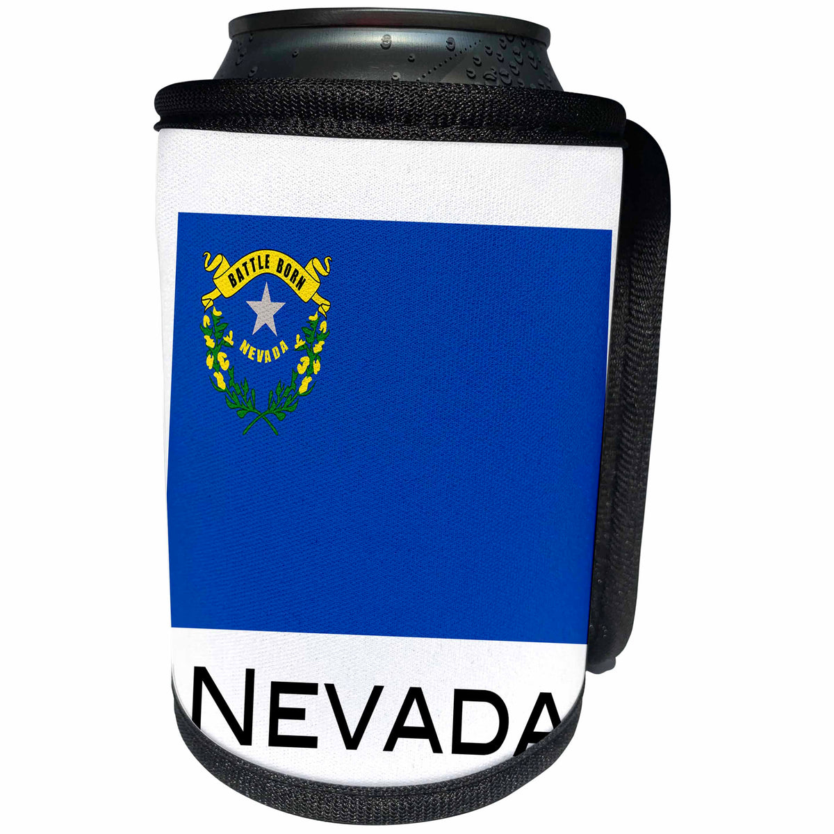 3dRose EvaDane - State Flags - Nevada State Flag - Can Cooler Bottle Wrap (cc_107378)