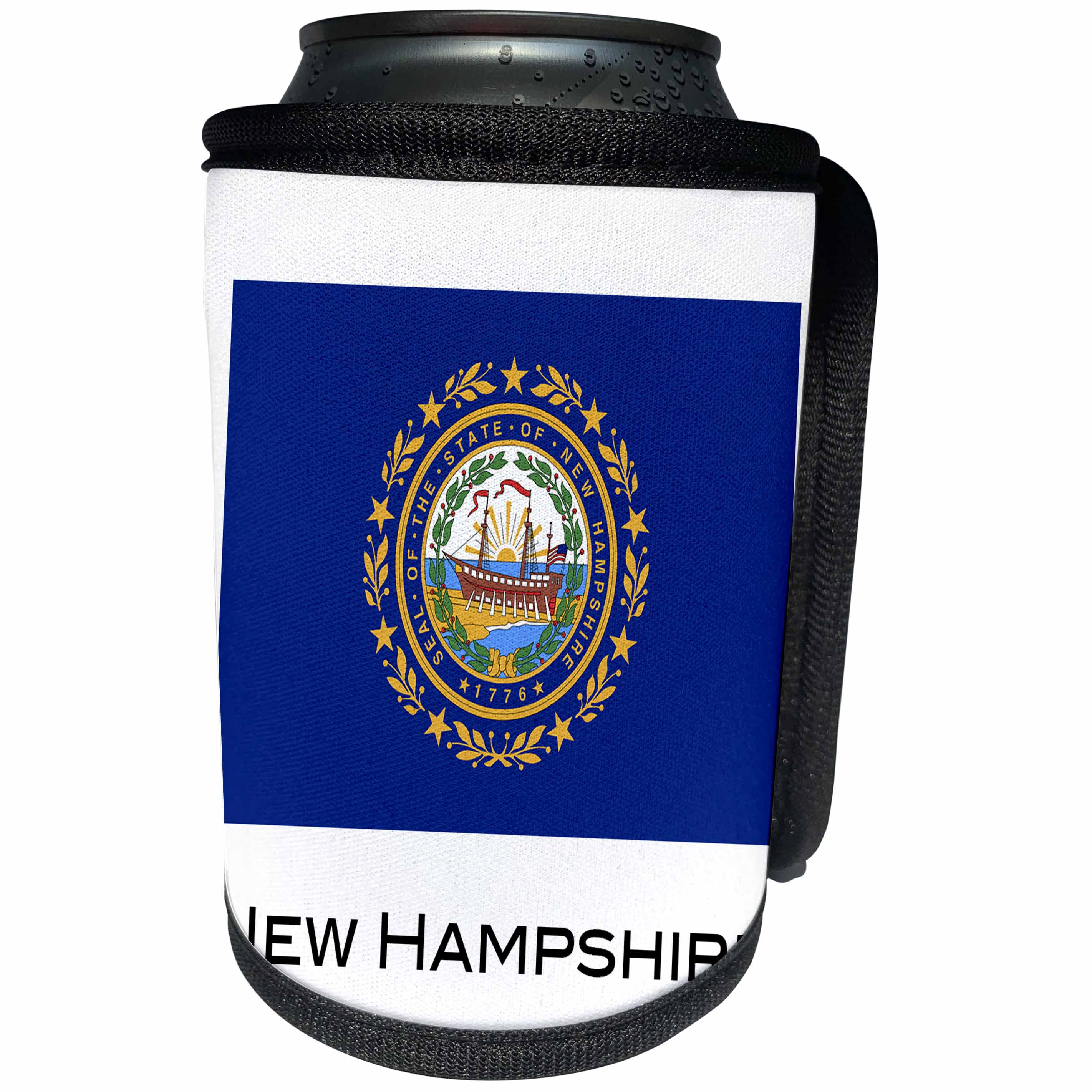 3dRose EvaDane - State Flags - New Hampshire State Flag - Can Cooler Bottle Wrap (cc_107379)