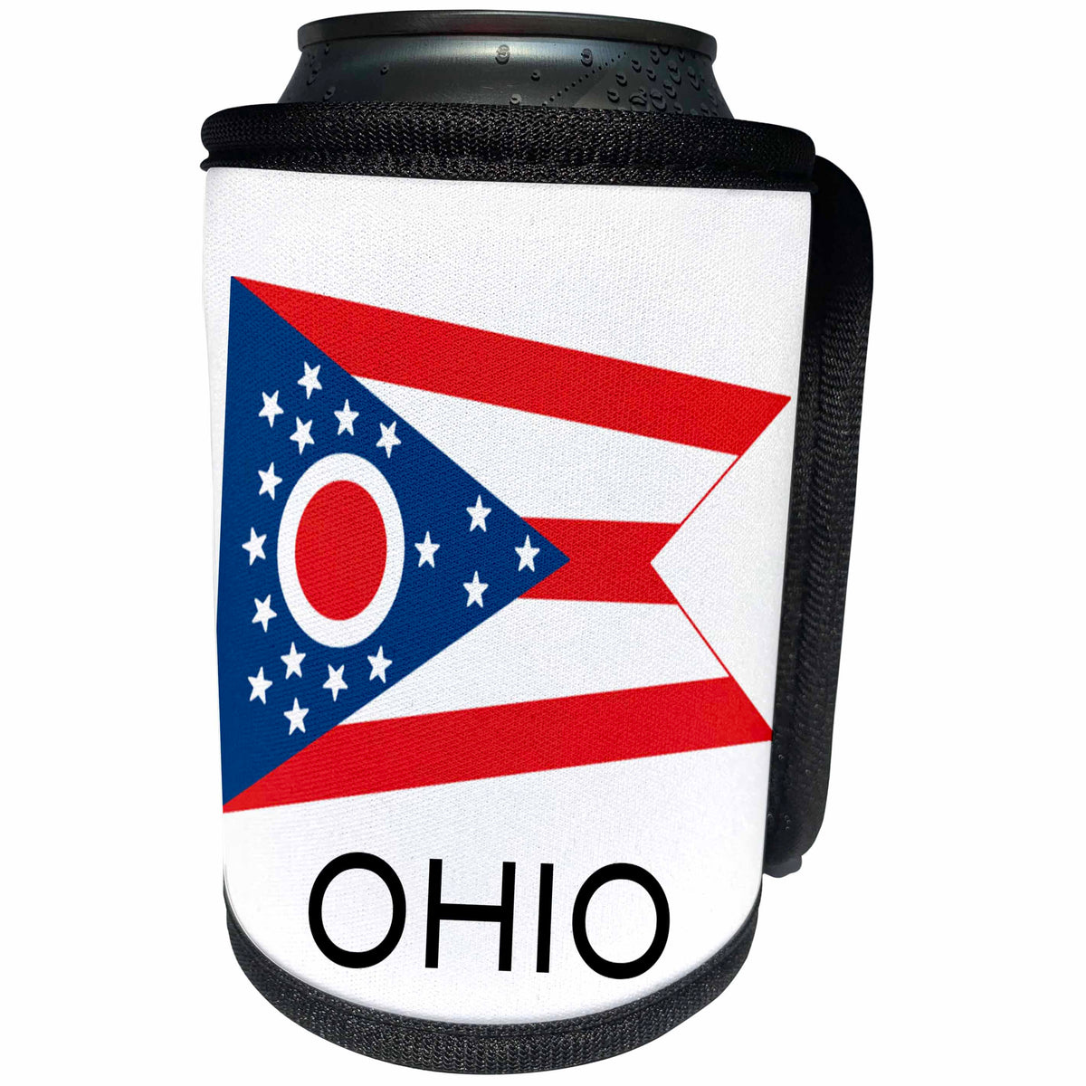 3dRose EvaDane - State Flags - Ohio State Flag - Can Cooler Bottle Wrap (cc_107385)