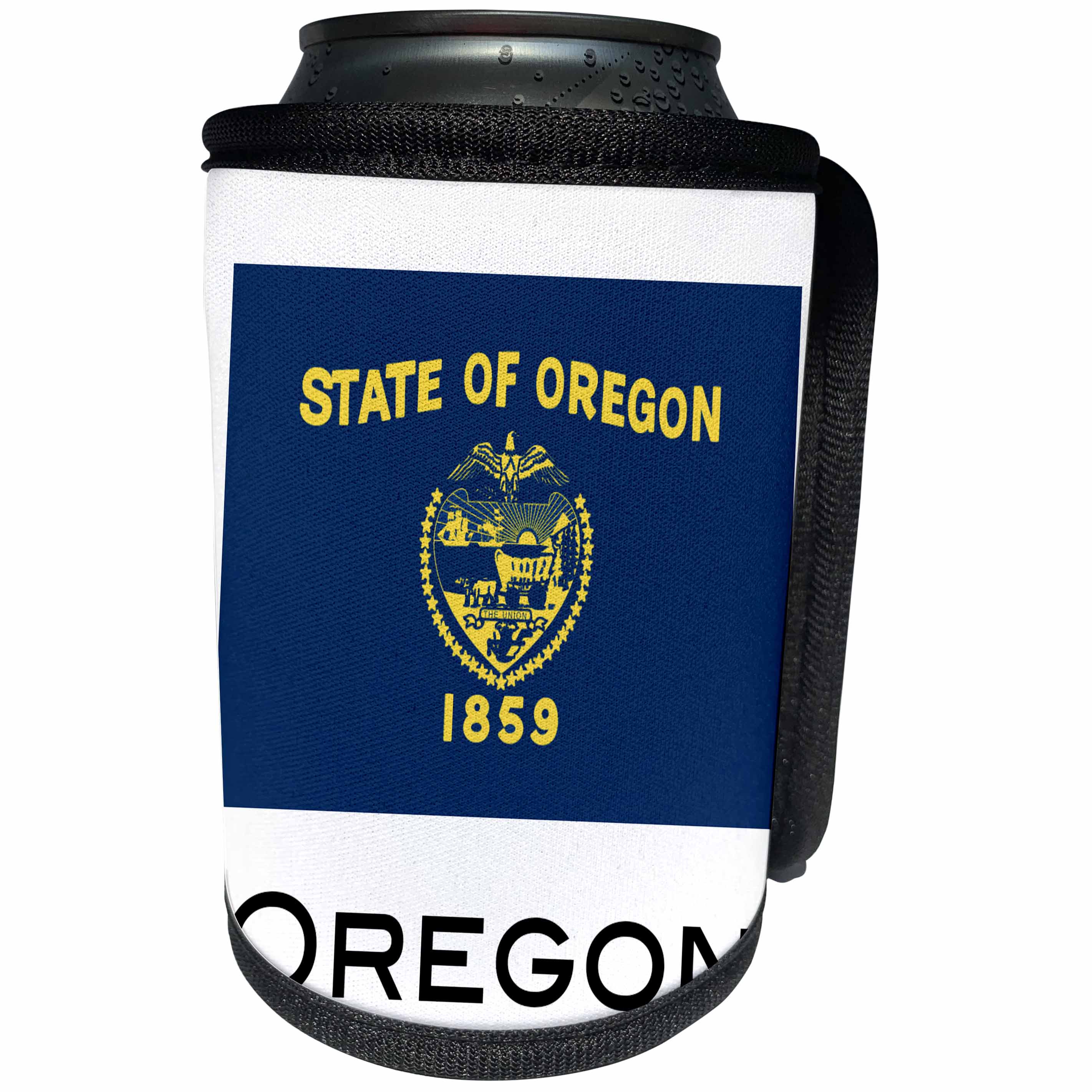 3dRose EvaDane - State Flags - Oregon State Flag - Can Cooler Bottle Wrap (cc_107387)