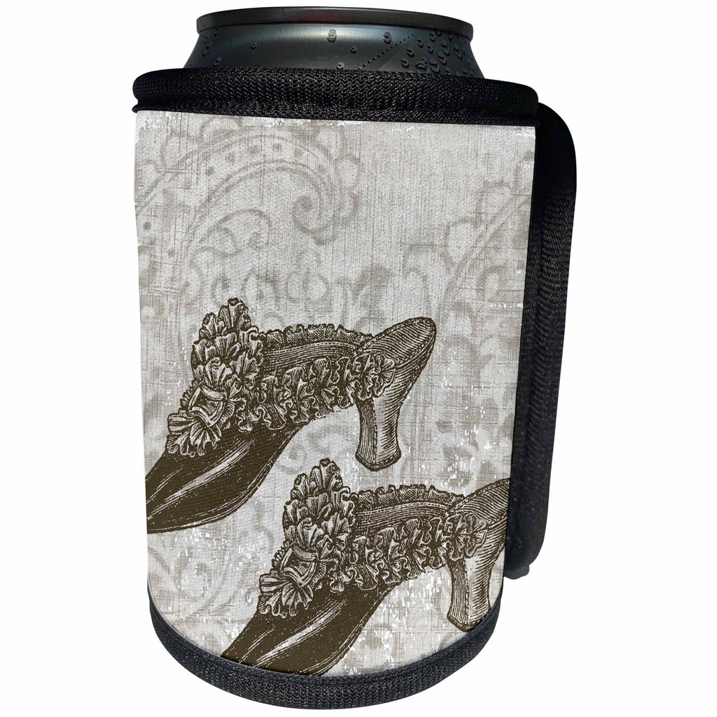 3dRose PS Vintage - Vintage Heels French Fashion - Shoes - Can Cooler Bottle Wrap (cc_108693)