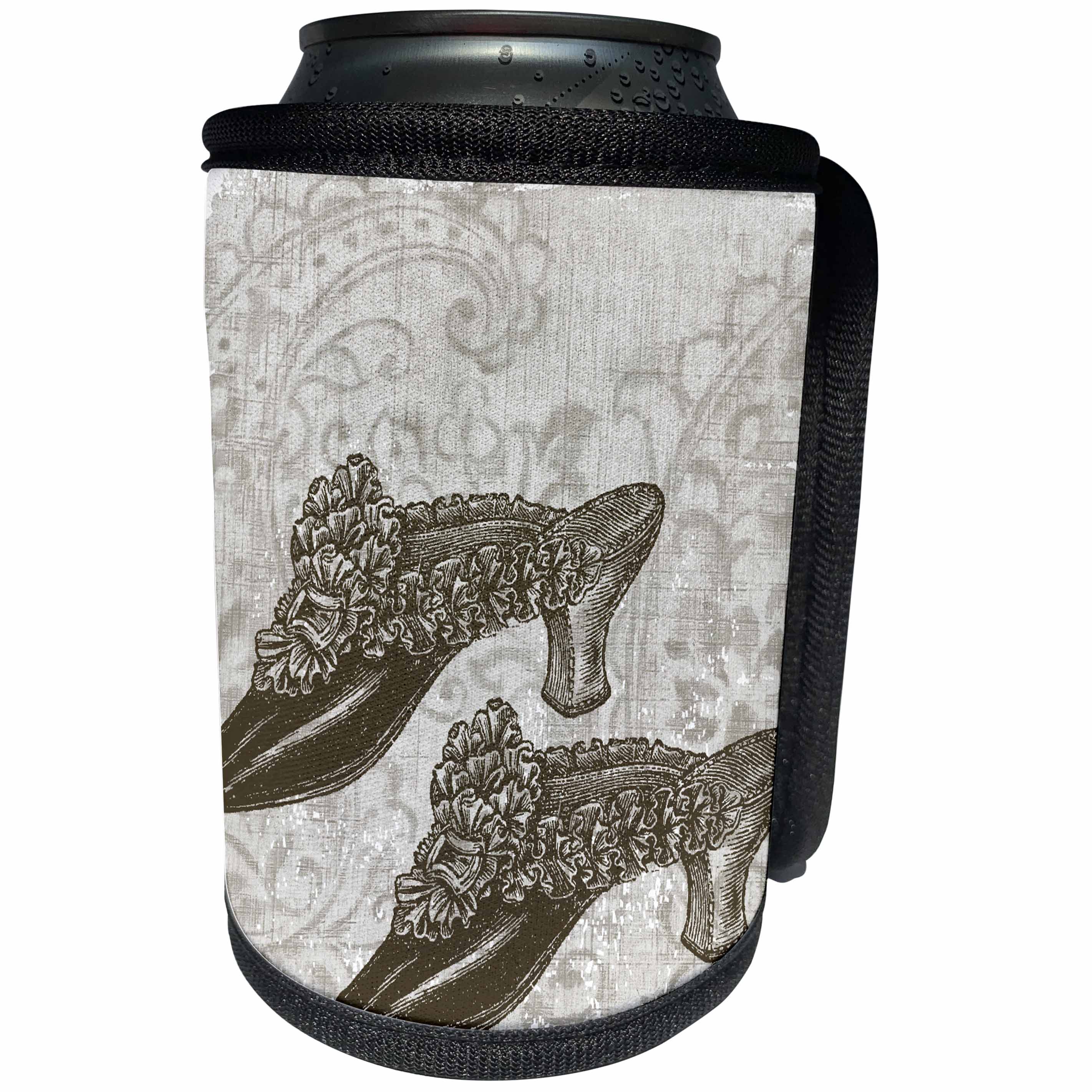 3dRose PS Vintage - Vintage Heels French Fashion - Shoes - Can Cooler Bottle Wrap (cc_108693)