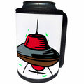 3dRose TNMGraphics Sci Fi - Red UFO - Can Cooler Bottle Wrap (cc_11124)